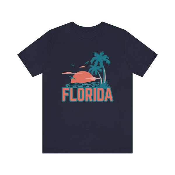 Florida T-Shirt - Retro Palm Tree & Beach Unisex Florida Shirt