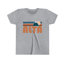 Alta Youth T-Shirt - Retro Mountain Utah Kid's TShirt-1