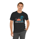 Carmel-by-the-Sea, California T-Shirt - Retro Palm Tree & Beach Unisex Carmel-by-the-Sea Shirt-78