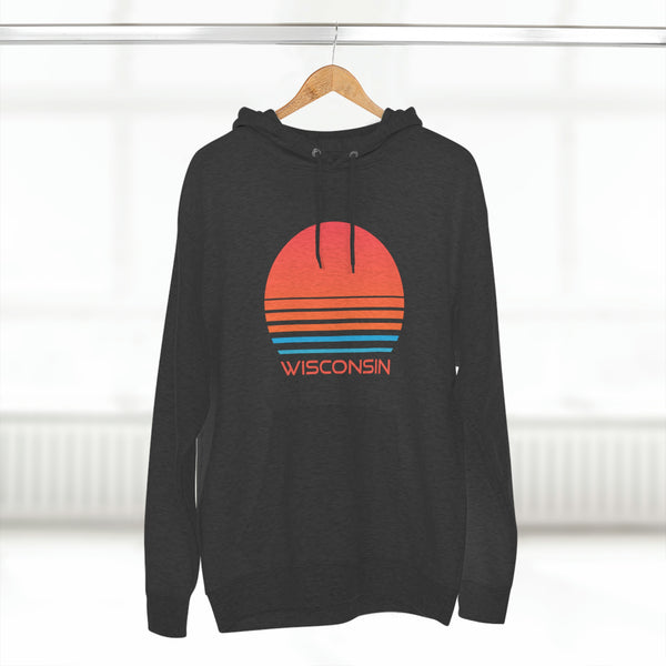 Premium Wisconsin Hoodie - Retro 80s Unisex Sweatshirt