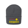 Hawaii Beanie - Adult Embroidered Retro Sunset Hawaii Knit Hat