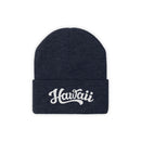 Hawaii Beanie - Adult Hand Lettered Embroidered Hawaii Knit Hat-1