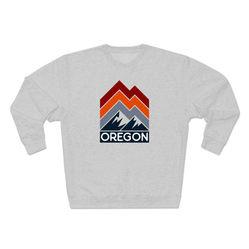 Buy heather-grey Premium Oregon Sweatshirt - Retro Unisex Premium Crewneck Oregon Sweatshirt