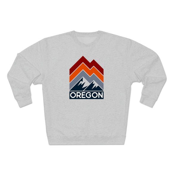 Premium Oregon Sweatshirt - Retro Unisex Premium Crewneck Oregon Sweatshirt