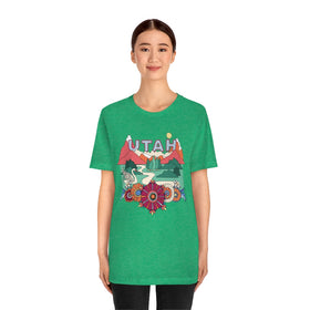 Utah T-Shirt - Retro Mountain / Hippie Style Utah Shirt