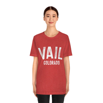 Vail, Colorado Shirt - Paint Text Unisex Vail T-Shirt - 0