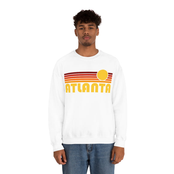 Atlanta, Georgia Sweatshirt - Retro Sunset Unisex