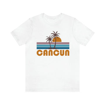 Buy white Cancun, Mexico T-Shirt - Retro Palm Tree Unisex Cancun Shirt