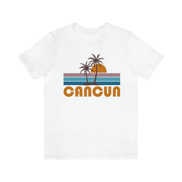 Cancun, Mexico T-Shirt - Retro Palm Tree Unisex Cancun Shirt