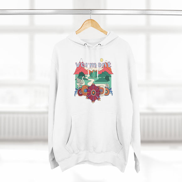 Premium Vermont Hoodie - Boho Unisex Sweatshirt