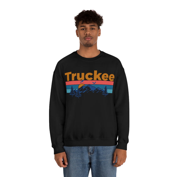 Truckee, California Sweatshirt - Mountain & Birds Unisex