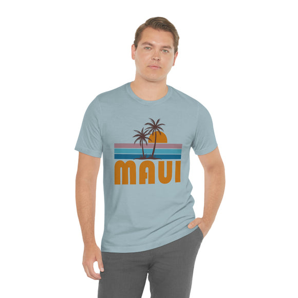 Maui, Hawaii T-Shirt - Retro Palm Tree Unisex Maui Shirt