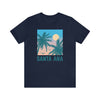 Santa Ana, California T-Shirt - Retro Palm Tree & Beach Unisex Santa Ana Shirt