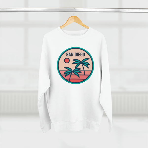 Premium San Diego, California Crewneck Sweatshirt - Retro Unisex Sweatshirt