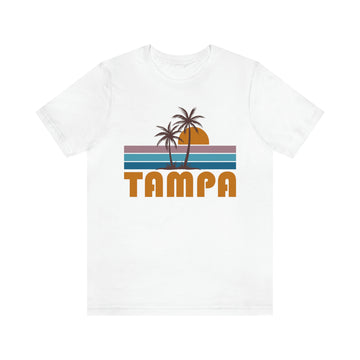 Buy white Tampa, Florida T-Shirt - Retro Palm Tree Unisex Tampa Shirt