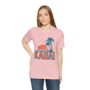 Kauai, Hawaii T-Shirt - Retro Palm Tree & Beach Unisex Kauai Shirt-101