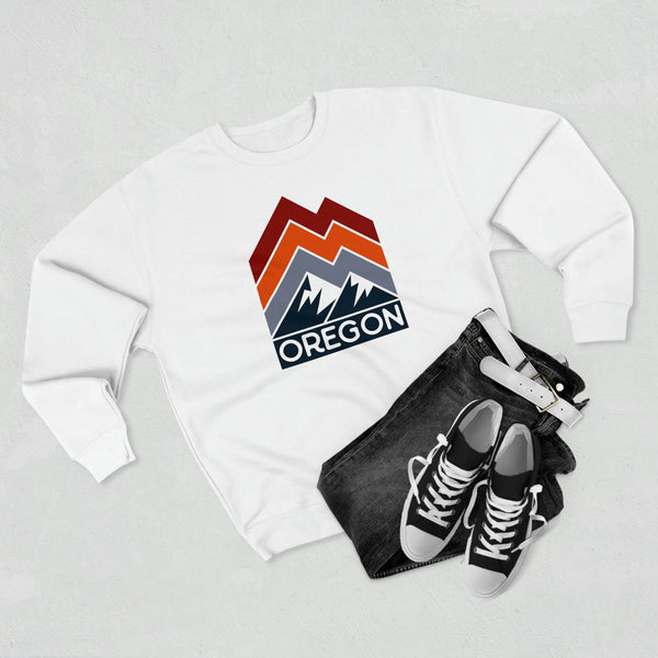Premium Oregon Sweatshirt - Retro Unisex Premium Crewneck Oregon Sweatshirt