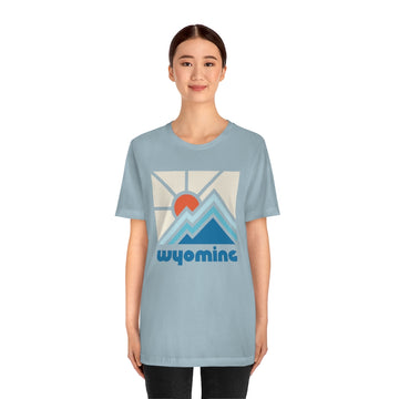 Wyoming Shirt, Wyoming Retro T-Shirt, Colorful Wyoming tee, Wyoming Mountain Shirt - 0