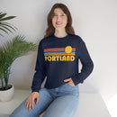Portland, Oregon Sweatshirt - Retro Sunrise Unisex-30