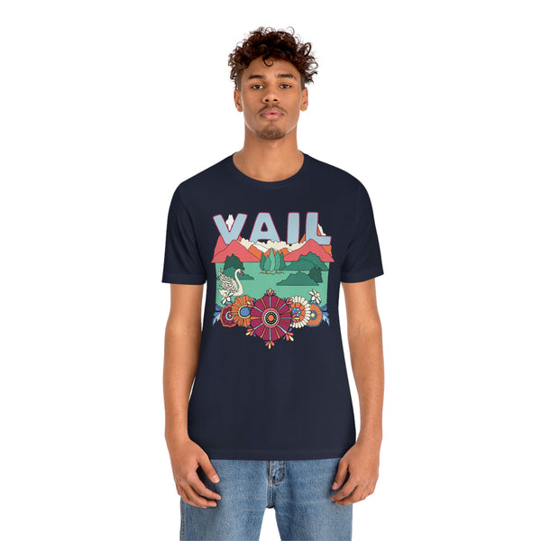 Vail Shirt, Colorado Retro T-Shirt, Hippie Style Colorado tee, Vail Mountain Shirt