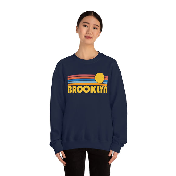 Brooklyn, New York Sweatshirt - Retro Sunrise Unisex
