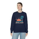 Jekyll Island, Georgia Sweatshirt - Unisex Retro Palm Tree Crewneck Jekyll Island Sweatshirt-6