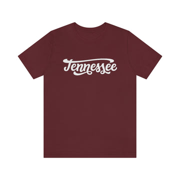 Buy maroon Tennessee T-Shirt - Hand Lettered Unisex Tennessee Shirt
