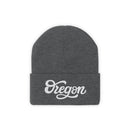 Oregon Beanie - Adult Hand Lettered Embroidered Oregon Knit Hat-9