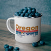 Oregon Camp Mug - Mountain Sunset Enamel Campfire Oregon Mug