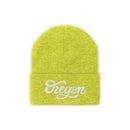 Oregon Beanie - Adult Hand Lettered Embroidered Oregon Knit Hat-17