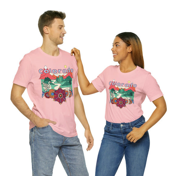 Colorado Shirt, Colorado Retro T-Shirt, Hippie Style Colorado tee, Colorado Mountain Shirt