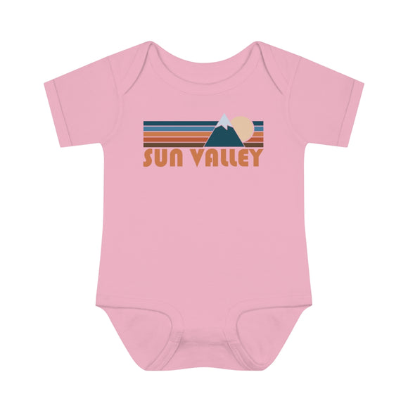 Sun Valley Baby Bodysuit - Retro Mountain Sun Valley, Idaho Baby Bodysuit