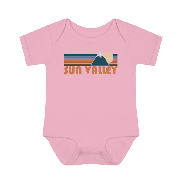 Sun Valley Baby Bodysuit - Retro Mountain Sun Valley, Idaho Baby Bodysuit