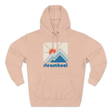 Buy pale-pink Premium Steamboat, Colorado Hoodie - Min Mountain Unisex Sweatshirt