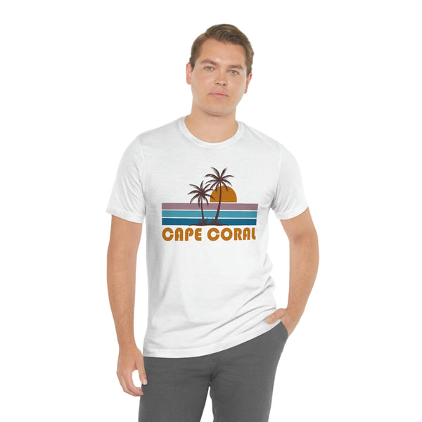 Cape Coral, Florida T-Shirt - Retro Palm Tree Unisex Cape Coral Shirt