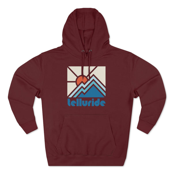 Premium Telluride, Colorado Hoodie - Min Mountain Unisex Sweatshirt