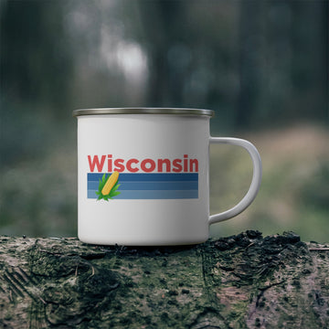 Wisconsin Camp Mug - Retro Corn Wisconsin Mug