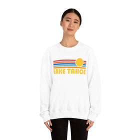 Lake Tahoe, California Sweatshirt - Retro Sunrise Unisex