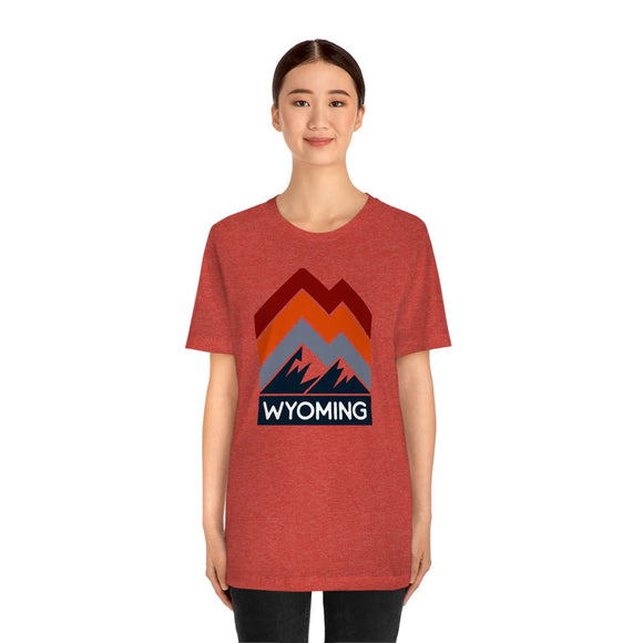 Wyoming T-Shirt - Retro Mountain Unisex Wyoming Shirt