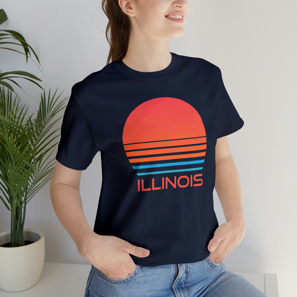 Illinois T-Shirt - Retro 80s Unisex Illinois Shirt