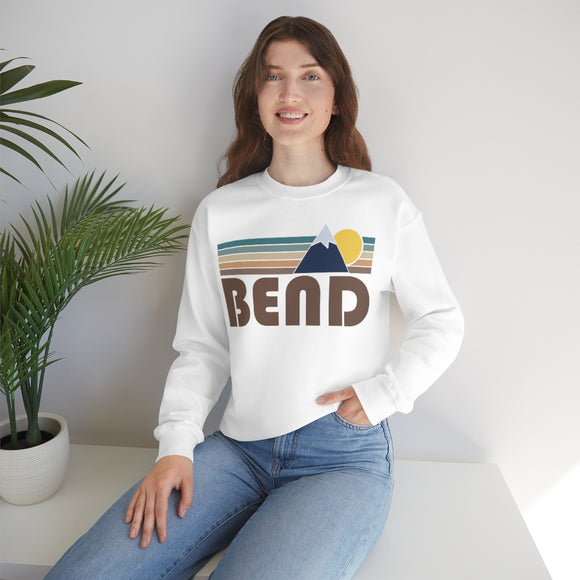 Bend, Oregon Sweatshirt - Fall Retro Mountain Unisex Crewneck Bend Sweatshirt