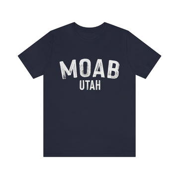 Buy navy Moab, Utah Shirt - Paint Text Unisex Moab T-Shirt