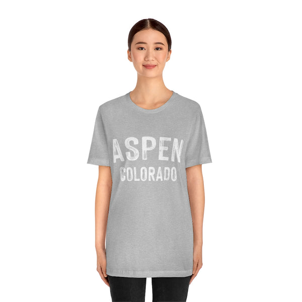 Aspen, Colorado Shirt - Paint Text Unisex Aspen T-Shirt