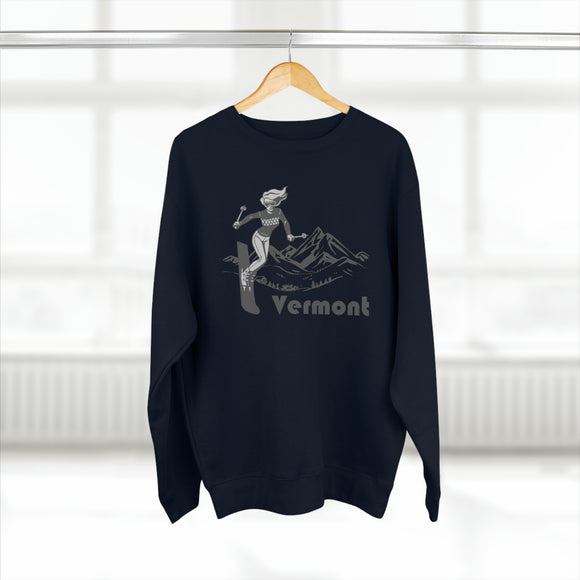 Premium Vermont Crewneck Sweatshirt - Retro Unisex Sweatshirt