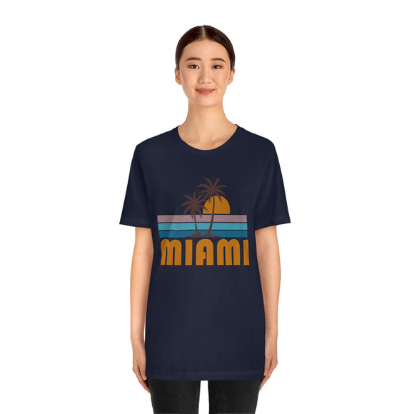 Miami, Florida T-Shirt - Retro Palm Tree Unisex Miami Shirt