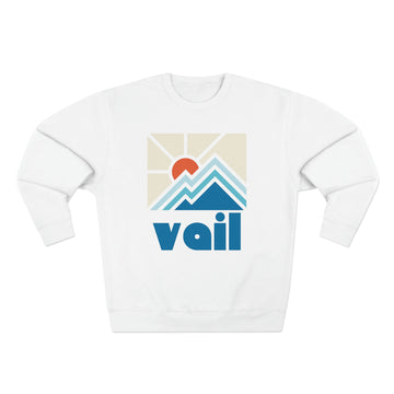 Buy white Premium Vail, Colorado Crewneck Sweatshirt - Retro Unisex Sweatshirt