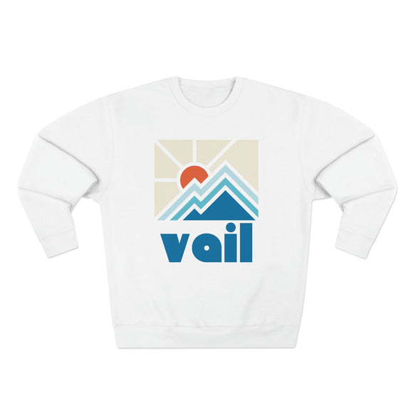 Premium Vail, Colorado Crewneck Sweatshirt - Retro Unisex Sweatshirt
