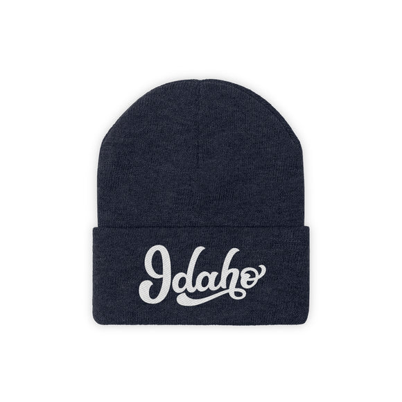 Idaho Beanie - Adult Hand Lettered Embroidered Idaho Knit Hat