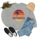 San Francisco, California Sweatshirt - Unisex Retro Palm Tree Crewneck San Francisco Sweatshirt-26