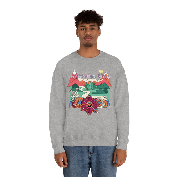 Jackson Hole, Wyoming Sweatshirt - Boho Unisex Sweatshirt